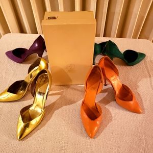 Allure Vintage Heels , Gold pair only,  sz 8